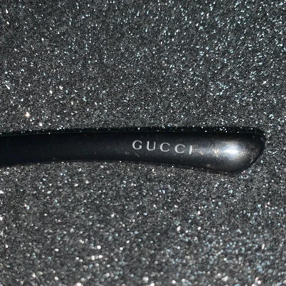 Gucci HorseBit Shiny Black/Gray & Silver Sunglasses - Picture 3 of 16